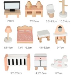 Set 36 piese mobilier casa de papusi, 3 ani 01