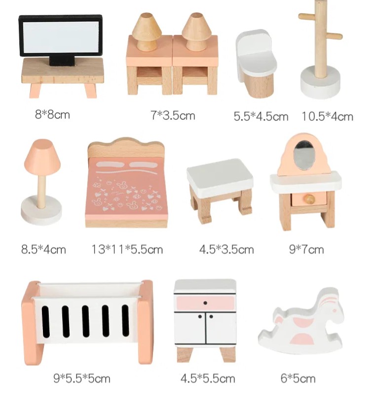 Set 36 piese mobilier casa de papusi, 3 ani 01