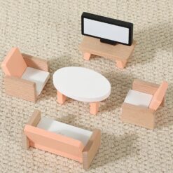 Set 36 piese mobilier casa de papusi, 3 ani 01