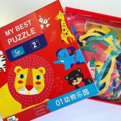 Set 6 puzzle-uri cu Animale salbatice, 2 ani+