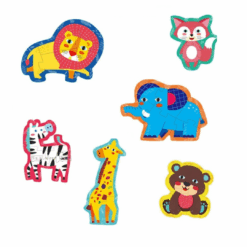 Set 6 puzzle-uri cu Animale salbatice, 2 ani+
