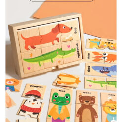 Set cu puzzle din 3 piese, Animale - 48 piese 001