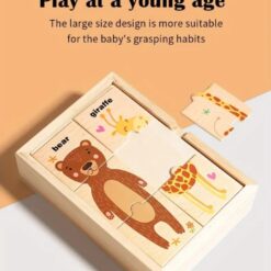 Set cu puzzle din 3 piese, Animale - 48 piese 001