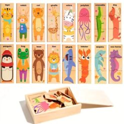 Set cu puzzle din 3 piese, Animale - 48 piese 001