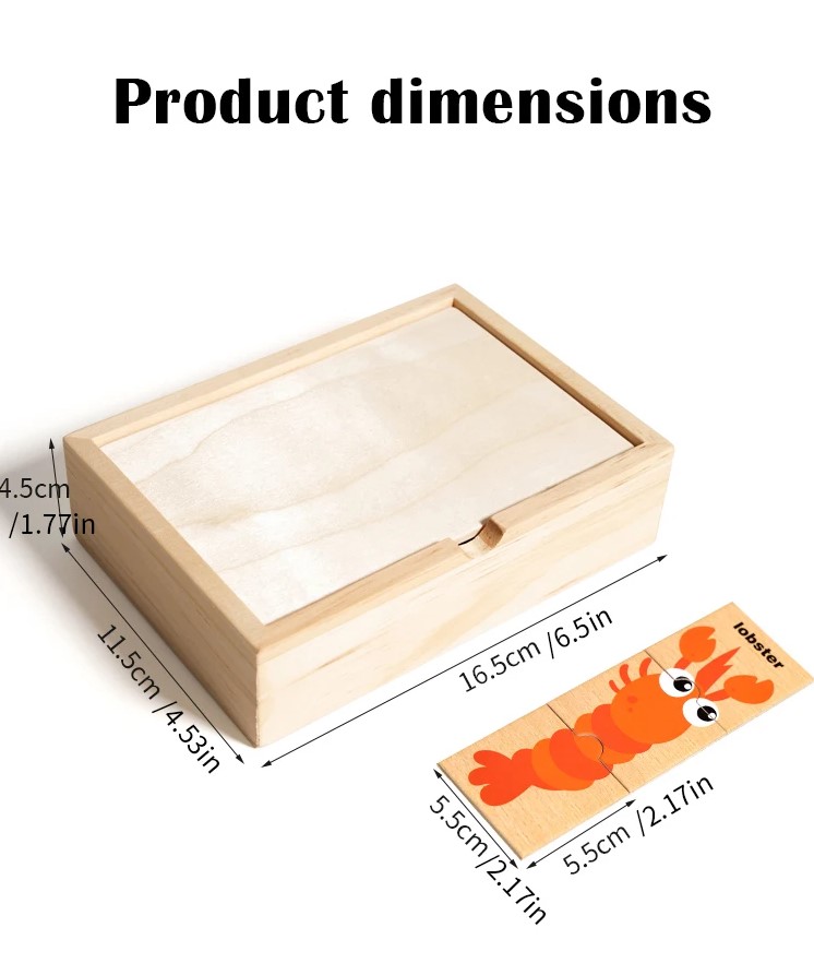 Set cu puzzle din 3 piese, Animale - 48 piese 001