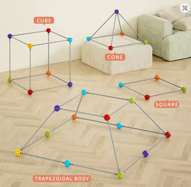 Set de constructie STEM, Constructii Modulare, 70 piese, 3 ANI+