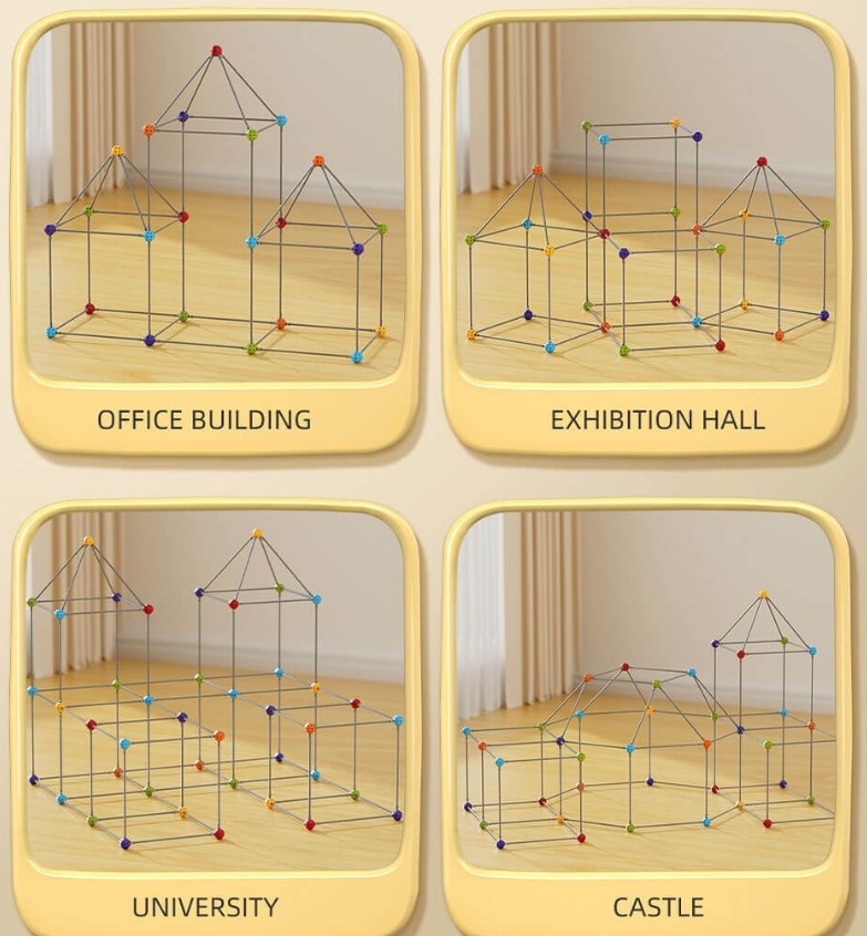 Set de constructie STEM, Constructii Modulare, 70 piese, 3 ANI+