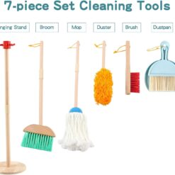 Set de curatenie pentru copii, din lemn, 6 PIESE, 3 ani 01