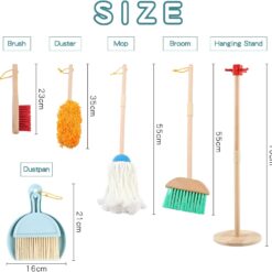 Set de curatenie pentru copii, din lemn, 6 PIESE, 3 ani 01