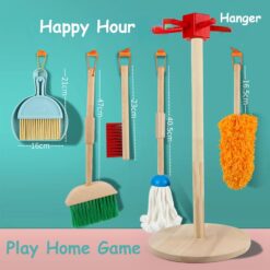 Set de curatenie pentru copii, din lemn, 6 PIESE, 3 ani 01