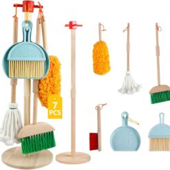 Set de curatenie pentru copii, din lemn, 6 PIESE, 3 ani 01