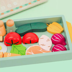 Set de gatit din lemn cu 17 accesorii pentru copii, Bucatarie, 3 ANI 01