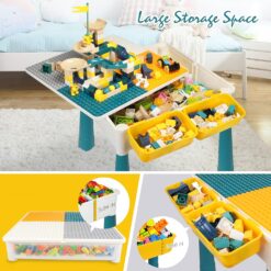 Set masa si 1 scaun, Masuta pentru activitati si lego, 7 in 1