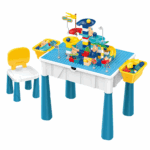 Set masa si 1 scaun, Masuta pentru activitati si lego, 7 in 1