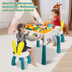 Set masa si 2 scaune, Masuta pentru activitati si lego 01