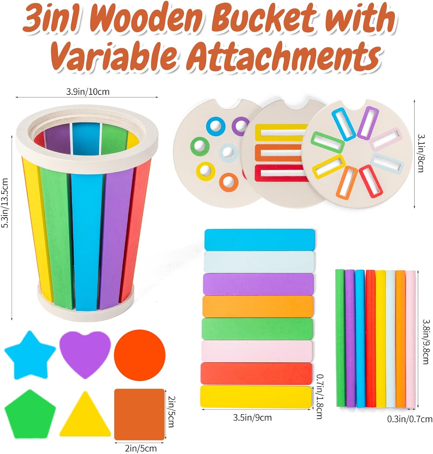 Sortator de forme geometrice si culori tip pahar, 1 an+