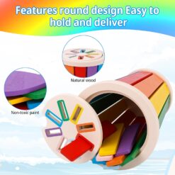 Sortator de forme geometrice si culori tip pahar, 1 an+