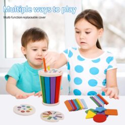 Sortator de forme geometrice si culori tip pahar, 1 an+