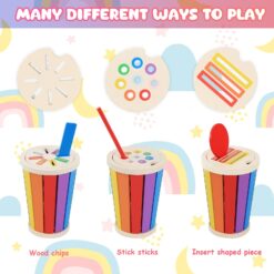 Sortator de forme geometrice si culori tip pahar, 1 an+