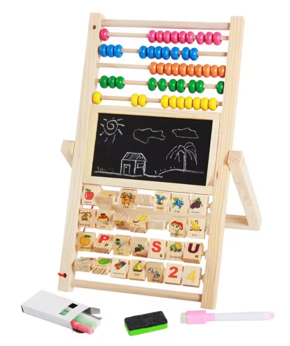 Tabla Multifunctionala de scris si desenat cu abac si alfabet