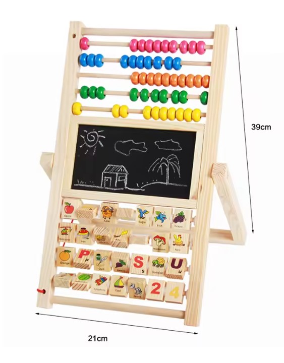 Tabla Multifunctionala de scris si desenat cu abac si alfabet