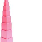 Turnul Roz – Material Montessori senzorial, 3 ani+