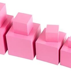 Turnul Roz – Material Montessori senzorial, 3 ani+ 01