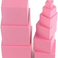 Turnul Roz – Material Montessori senzorial, 3 ani+ 01