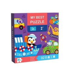 Set 6 puzzle-uri cu Mijloace de transport, 2 ani+