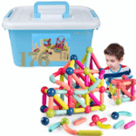 Set de constructie 3D, magnetic, 176 magneti, 3 ani