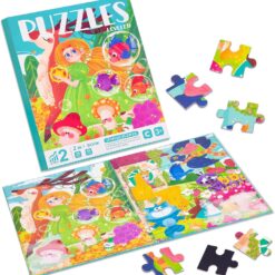 Set 2 Puzzle-uri magnetice din lemn, Printesa elfilor, 3 ani+