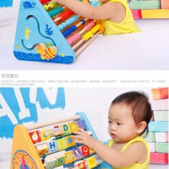 Alfabetar cu abac, litere si imagini in limba engleza, 3 ani 01