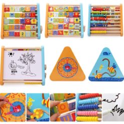 Alfabetar cu abac, litere si imagini in limba engleza, 3 ani 01