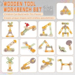 Banc de lucru cu unelte, pentru copii,37 cm, 3 ani 01
