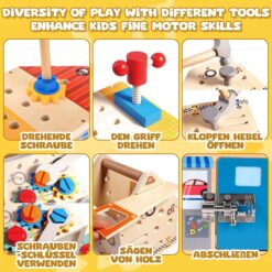 Banc de lucru cu unelte si suruburi, 3 ani 06