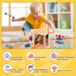 Banc de lucru cu unelte si suruburi, 3 ani 06