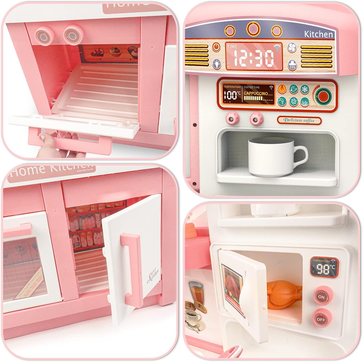 Bucatarie cu sunete, lumini si 44 accesorii, 98 cm, 3 ani+ 01