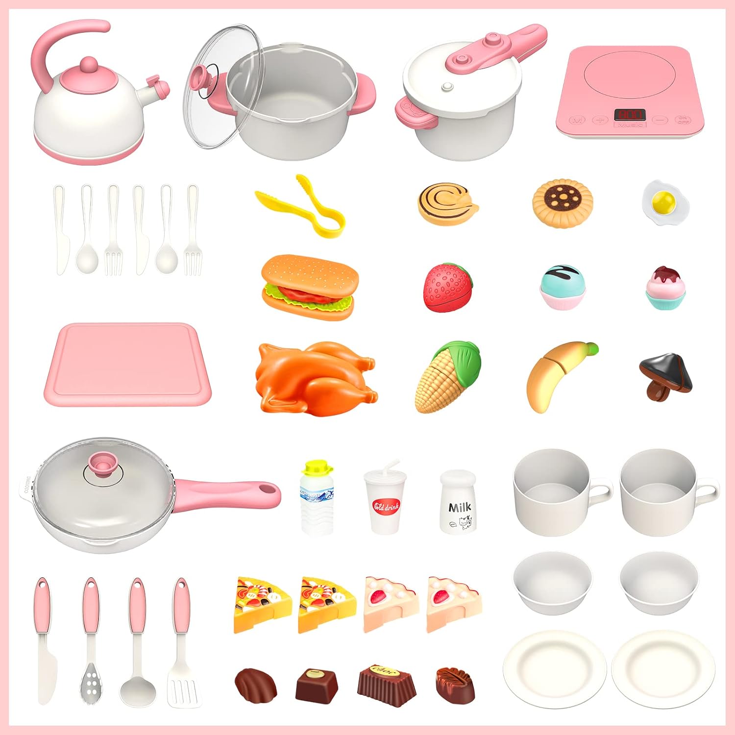 Bucatarie cu sunete, lumini si 44 accesorii, 98 cm, 3 ani+ 01