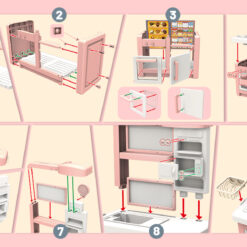 Bucatarie cu sunete, lumini si 44 accesorii, 98 cm, 3 ani+ 01