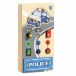 Busy Board electric din lemn cu activitati, Politie, 3 ani+