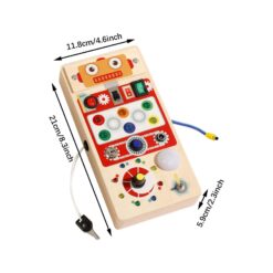 Busy Board electric din lemn cu activitati, Robot, Onshine, 3 ani+