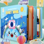 Carte cu stickere reutilizabile, Busy Book, Calatorie in jurul Lumii, 3ani+