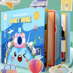 Carte cu stickere reutilizabile, Busy Book, Calatorie in jurul Lumii, 3ani+ 06