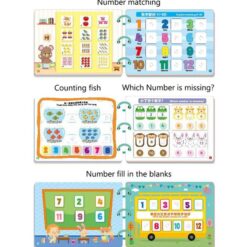 Carte cu stickere reutilizabile, Busy Book, Matematica, 3ani+ 01