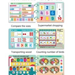 Carte cu stickere reutilizabile, Busy Book, Matematica, 3ani+ 01