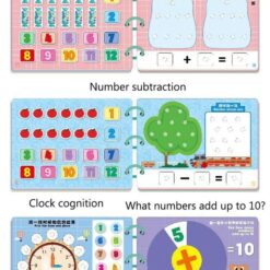 Carte cu stickere reutilizabile, Busy Book, Matematica, 3ani+ 01