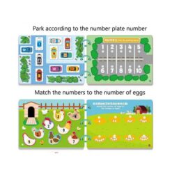 Carte cu stickere reutilizabile, Busy Book, Matematica, 3ani+ 01