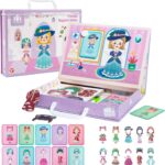 Carte magnetica, puzzle magnetic - Imbraca fetita, 3 ani