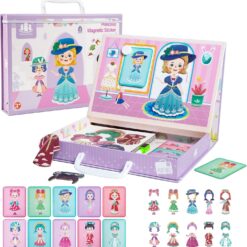 Carte magnetica, puzzle magnetic - Imbraca fetita, 3 ani