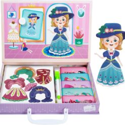 Carte magnetica, puzzle magnetic - Imbraca fetita, 3 ani